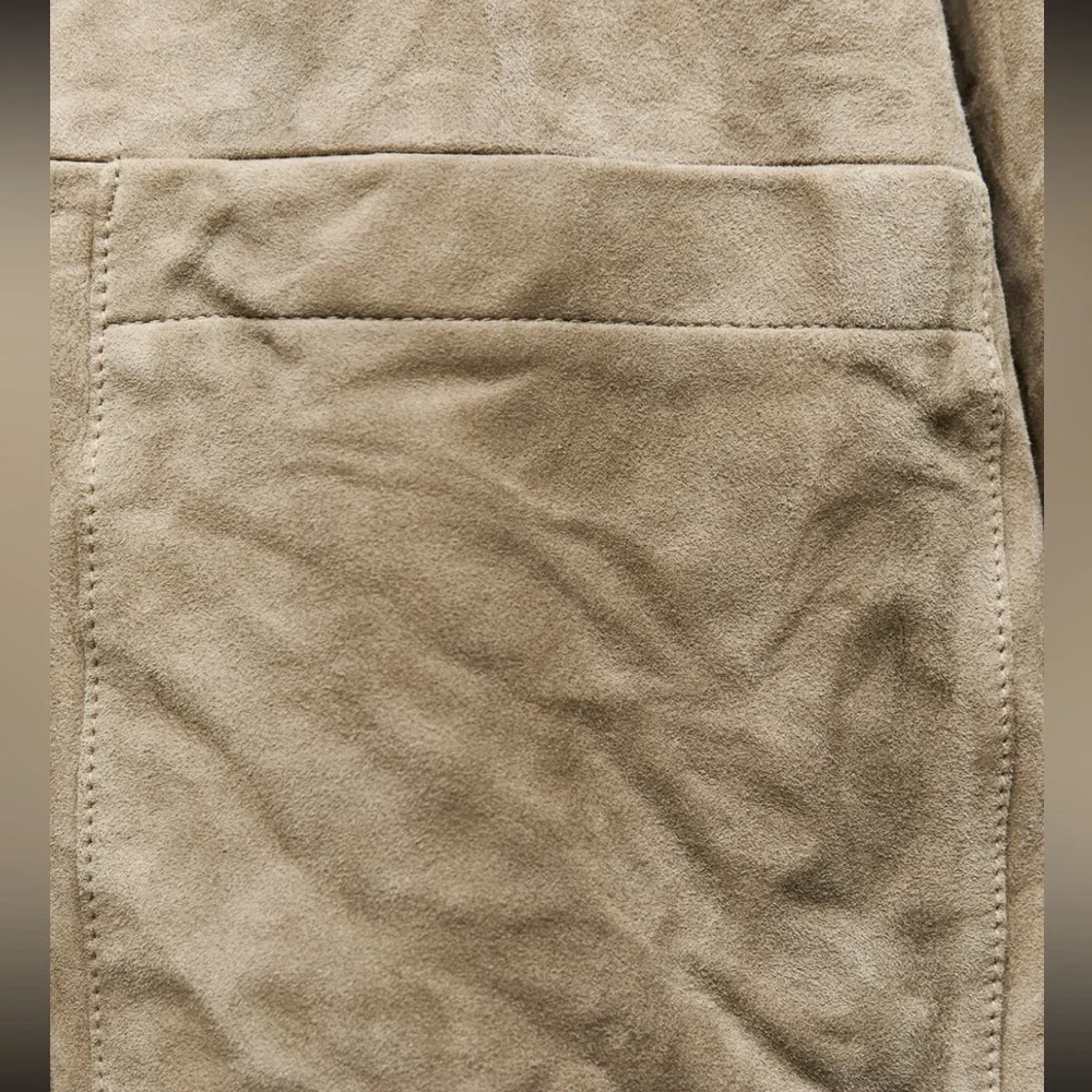 NWOT Zara ZW Collection 100% Suede Leather Jacket - Picture 6 of 12